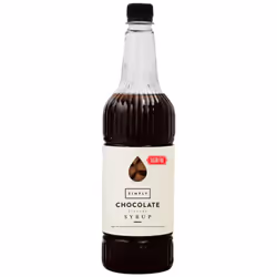 Simply Sugar Free Chocolate Syrup, Low Calorie, Vegan & Nut Free Flavoured Syrup for Coffee, Cocktails & Baking (1 Litre)