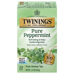 Twinings of London Pure Peppermint Herbal Tea Bags, 20 Count