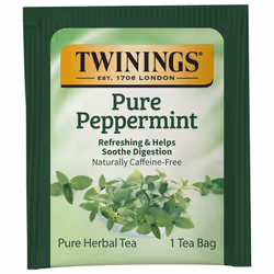 Twinings of London Pure Peppermint Herbal Tea Bags, 20 Count