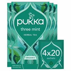 Pukka Herbs | Three Mint Organic Herbal Tea Box | Tea Infusion With Spearmint, Peppermint, Fieldmint | Ideal For Digestion | ...