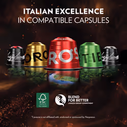 Lavazza, Qualit? Rossa, 100 Aluminium Coffee Capsules Compatible with Nespresso Original Machines, Chocolate Notes, Arabica & Robusta, Intensity
