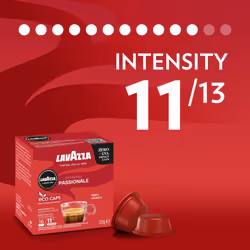 Lavazza, A Modo Mio Espresso Passionale, 96 Coffee Capsules, with Aromatic Notes of Caramel and Chocolate, 100% Arabica, Intensity 11/13, Dark