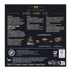 L?OR BARISTA Double Ristretto XXL Aluminium Medium Roast Coffee Capsules (5 X 10 Pods) Intensity 11