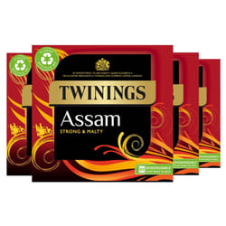Twinings Assam Tea | Strong, Bold & Malty Black Tea | Refreshing & invigorating Indian Tea Blend | Multipack Bulk Buy, 320 (4 x 80) Biodegradable Tea