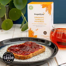 Dragonfly Organic Vanilla Rooibos Tea Bags, Pack of 4 x 40 (160 Teabags) Herbal Tea Bags, Caffeine-Free, Redbush Teabags, Biodegradable, Red Bush