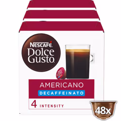 NESCAF? Dolce Gusto Americano Decaf Coffee Pods - total of 48 Decaffinated Coffee Capsules - (3 Packs)