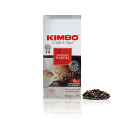 Kimbo Espresso Napoletano Whole Coffee Beans, Dark Roast, 1kg Bag