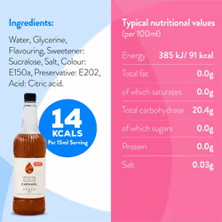 Simply Sugar Free Caramel Syrup, Low Calorie, Vegan & Nut Free Flavoured Syrup for Coffee, Cocktails & Baking (1 Litre)