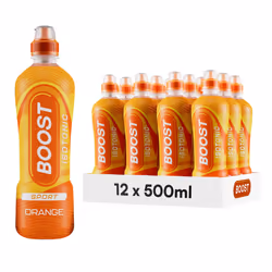 Boost Sports Drink Orange Flavour 12 Isotonic Drink with Vitamin B12 and B6 Electrolyte Drink Maximum Hydration Drinks Low Ca ...