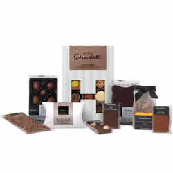 Hotel Chocolat The Large Chocolate Hamper 578g - Assortment of Milk, Dark and White Chocolates - Luxury Ribbon-Tied Gift Hamper