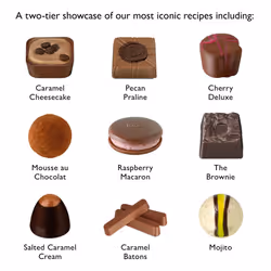 Hotel Chocolat Classic Cabinet 600g - Assortment of 61 Milk, White and Dark Chocolates - Large Chocolate Gift Box for Birthday, Anniversary, Thank You