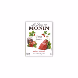 MONIN Premium Strawberry Syrup 1L for Cocktails and Mocktails. Vegan-Friendly, Allergen-Free, 100% Natural Flavours and Colourings