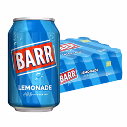 BARR since 1875, 24 Pack Perfect Lemonade, Lemon Flavoured Fizzy Drink - 24 x 330ml Cans