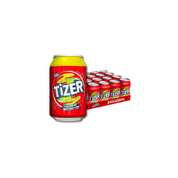 BARR Tizer 24 Pack Citrus Flavoured Fizzy Drink "Fizzingly Fun" - 24 x 330ml Cans