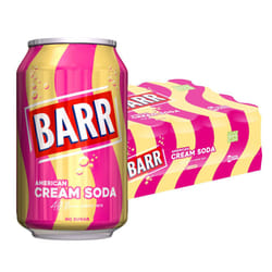BARR since 1875, 24 Pack American Cream Soda, Zero No Sugar Sparkling Soft Drink with a Creamy Taste of American Cream Soda, "Fizzingly Fun" - 24 x