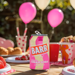 BARR since 1875, 24 Pack American Cream Soda, Zero No Sugar Sparkling Soft Drink with a Creamy Taste of American Cream Soda, "Fizzingly Fun" - 24 x