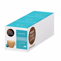NESCAF? Dolce Gusto Flat White Coffee Pods - total of 48 Creamy Coffee Flavoured Pods (3 Packs)