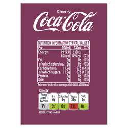 Coca-Cola Original Taste Cherry 8 x 330ml Cans