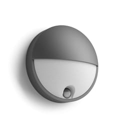 Philips myGarden Capricorn LED Outdoor Wall Light with Motion Sensor. [Anthracite] 1 x 6 W Integrated LED Light. For Garden and Patio Lighting