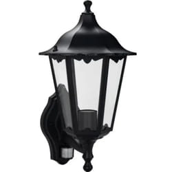 Luceco Six Panel Coach Lantern with PIR Sensor, Black