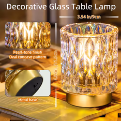 Premier Battery Operated Lamp, Bedside Lamps Set of 2 Timer, Cordless Table Lamp, Mini Battery Operated Lights, Decorative Table Lamps for Bedroom