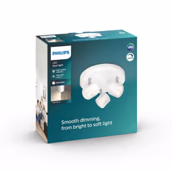 Philips myLiving Star 3 SpotLight Spiral Ceiling Light (Integrated 3 x 3 W LED Bulb) - White