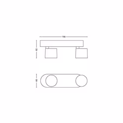 Philips myLiving Star 4 Bar Spotlight Ceiling Light (Integrated 4 x 3 W LED Bulb) - White