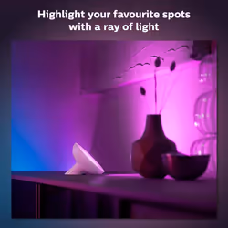 Philips Hue Bloom White and Colour Ambiance [Black] Smart LED Table Lamp, with Bluetooth Works with Alexa and Google Assistant