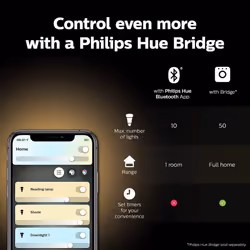 Philips Hue White Ambiance Smart Bulb Twin Pack LED [B22 Bayonet Cap] - 800 Lumens (60W Equivalent). Works with Alexa, Google Assistant and Apple