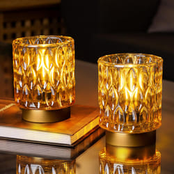 Premier Battery Operated Lamp, Bedside Lamps Set of 2 Timer, Cordless Table Lamp, Mini Battery Operated Lights, Decorative Table Lamps for Bedroom