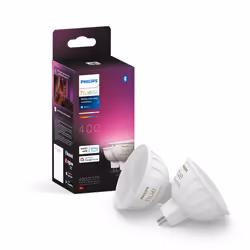 Philips Hue LED Smart Light spot - White and Colored Light - 2 Pack - MR16