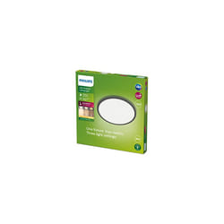 Philips LED Superslim Outdoor Ceiling Light 15W [Warm White - Black] Water Resistant IP54, for Garden, Patio and Terrace Lighting.