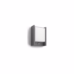 Philips myGarden Arbour LED Outdoor Wall Light with Motion Sensor [Anthracite] 1 x 6 W Integrated LED Light, For Garden and P ...