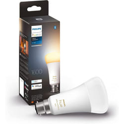 Philips Hue White Ambiance Single Smart Bulb LED [B22 Bayonet Cap] - 1600 Lumens (100W Equivalent). Works with Alexa, Google Assistant and Apple