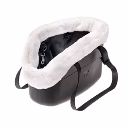 Ferplast Carrier bag for dogs WITH-ME WINTER, made of EVA, Soft rubber plastic, with faux-fur lining, Adjustable handles, Saf ...