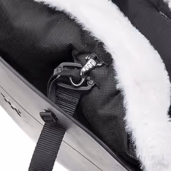 Ferplast Carrier bag for dogs WITH-ME WINTER, made of EVA, Soft rubber plastic, with faux-fur lining, Adjustable handles, Safety belt included, 21.5 x