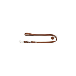 HUNTER Training leash, 16/200 Soft genuine cow leather, cognac
