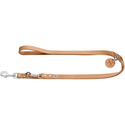 HUNTER Training leash, 20/200 Soft genuine cow leather, tan
