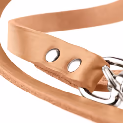 HUNTER Training leash, 20/200 Soft genuine cow leather, tan
