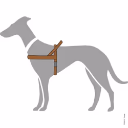 HUNTER Norwegian harness for Dogs Hunting, 60 x 77-110 cm, Brown