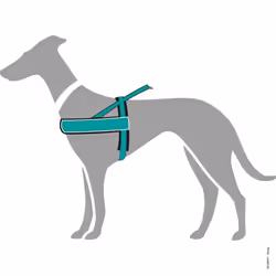 Hunter Racing Norwegian harness for dogs, nylon, reflective, coat-friendly, Black, L