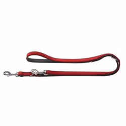 HUNTER Softie Art-Nubuk Nickel Training Lead Rope, 20 x 200 cm, Large, Red/Nappa Black