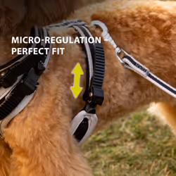 Ferplast Medium Size Dog Harness ERGOCOMFORT MEDIUM, Adjustable Dog Harness, Comfortable, Padded, Double Micro-adjustment Closure, Quick Release,