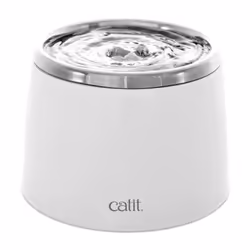 Catit Fresh and Clear Stainless Steel Fountain, White