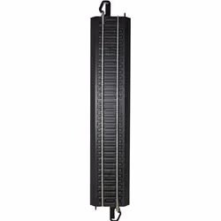 Bachmann Trains - Snap-Fit E-Z TRACK 9? STRAIGHT TRACK - BULK (50 pcs) - STEEL ALLOY Rail With Black Roadbed - HO Scale