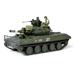 Tamiya TAM35365 Milit?r 35365-1:35 US M551 Sheridan Vietnam, Model Building, Plastic Construction kit, Unvarnished, Green