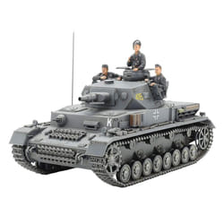TAMIYA 35374-000 1:35 German Panzerkampfwagen IV Version F L24/75 mm, Model Kit, Plastic Kit, Assembly Kit, Detailed Replica, Unpainted, Grey