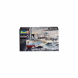 Revell 05132 Flower Class Corvette "HMCS Snowberry" 1:144 Scale Unbuilt/Unpainted Plastic Model Kit, Multi-color, 43.9 cm length