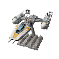 Revell (Bandai Original 01209 Star Wars Y-Wing Starfighter 1:72 Scale Unbuilt/Pre-Coloured/Clip-Together (Non-Glue) Plastic Model Kit with Display