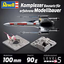 Revell (Bandai original) 01200 Star Wars X-Wing Starfighter (Luke Skywalker) 1:72 Scale Unbuilt/Pre-coloured/Clip-Together (Non-Glue) Plastic Model